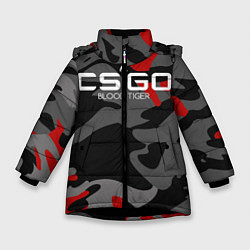 Куртка зимняя для девочки CS:GO Blood Tiger, цвет: 3D-черный
