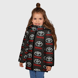 Куртка зимняя для девочки Toyota, цвет: 3D-черный — фото 2