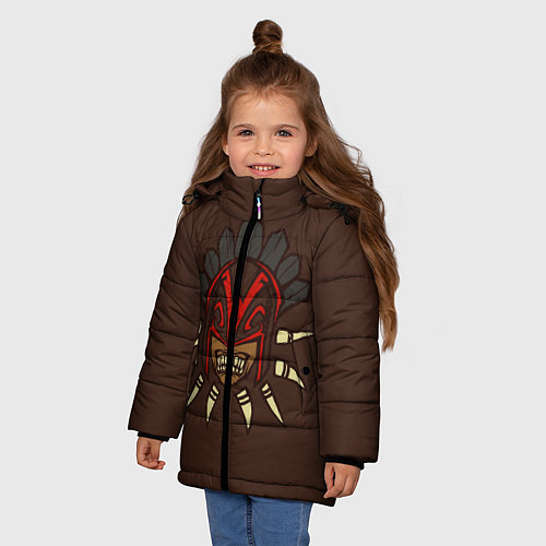 Зимняя куртка для девочки Bloodseeker Face / 3D-Черный – фото 3