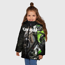 Куртка зимняя для девочки Kawasaky, цвет: 3D-черный — фото 2