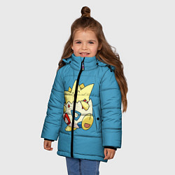 Куртка зимняя для девочки Тогепи, цвет: 3D-черный — фото 2