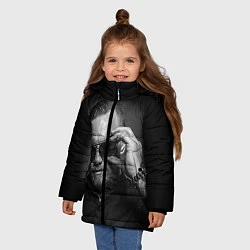 Куртка зимняя для девочки Стильный Макгрегор, цвет: 3D-светло-серый — фото 2