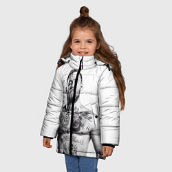 Куртка зимняя для девочки Конор Макгрегор, цвет: 3D-светло-серый — фото 2