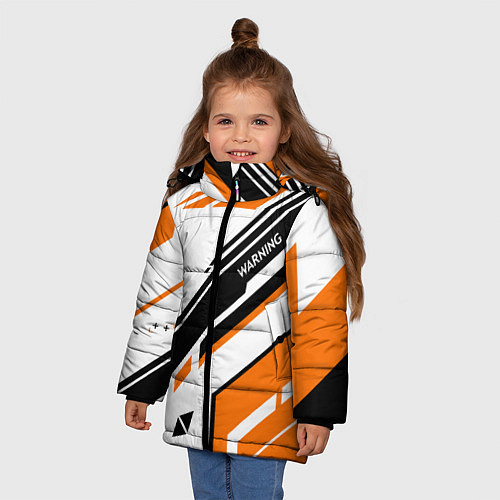 Зимняя куртка для девочки CS:GO Asiimov P90 Style / 3D-Черный – фото 3