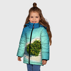 Куртка зимняя для девочки Остров, цвет: 3D-красный — фото 2