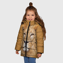 Куртка зимняя для девочки Царский лев, цвет: 3D-черный — фото 2