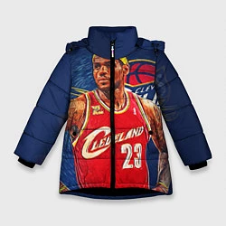 Куртка зимняя для девочки LeBron 23: Cleveland, цвет: 3D-черный