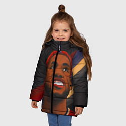 Куртка зимняя для девочки LeBron Smile, цвет: 3D-красный — фото 2