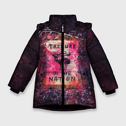 Куртка зимняя для девочки Tresure of the nation(pink), цвет: 3D-черный
