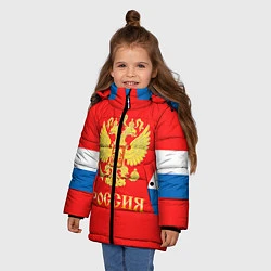 Куртка зимняя для девочки Сборная РФ: #8 OVECHKIN, цвет: 3D-черный — фото 2
