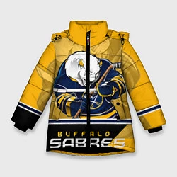 Куртка зимняя для девочки Buffalo Sabres, цвет: 3D-черный