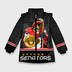 Куртка зимняя для девочки Ottawa Senators, цвет: 3D-черный