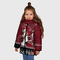 Куртка зимняя для девочки Arizona Coyotes, цвет: 3D-черный — фото 2