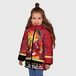 Куртка зимняя для девочки Calgary Flames, цвет: 3D-черный — фото 2