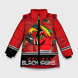 Куртка зимняя для девочки Chicago Blackhawks, цвет: 3D-красный