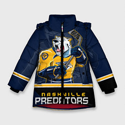 Куртка зимняя для девочки Nashville Predators, цвет: 3D-красный