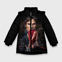 Куртка зимняя для девочки Damon Salvatore V3, цвет: 3D-черный