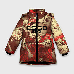 Куртка зимняя для девочки Cs:go - Styx Famas style, цвет: 3D-черный