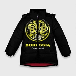 Куртка зимняя для девочки Borussia Dortmund, цвет: 3D-красный