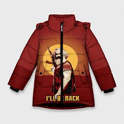Куртка зимняя для девочки Маркс: Ill Be Back, цвет: 3D-черный