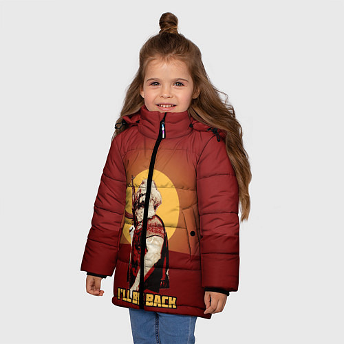 Зимняя куртка для девочки Маркс: Ill Be Back / 3D-Черный – фото 3