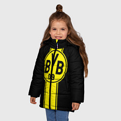 Куртка зимняя для девочки BVB, цвет: 3D-светло-серый — фото 2