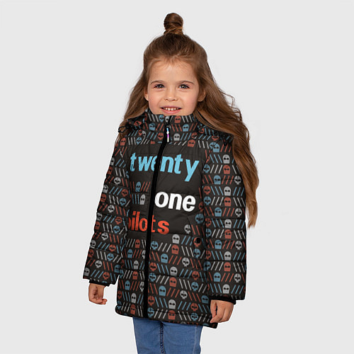 Зимняя куртка для девочки Twenty One Pilots / 3D-Черный – фото 3