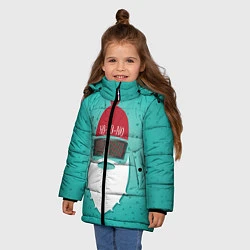 Куртка зимняя для девочки Санта хипстер, цвет: 3D-черный — фото 2
