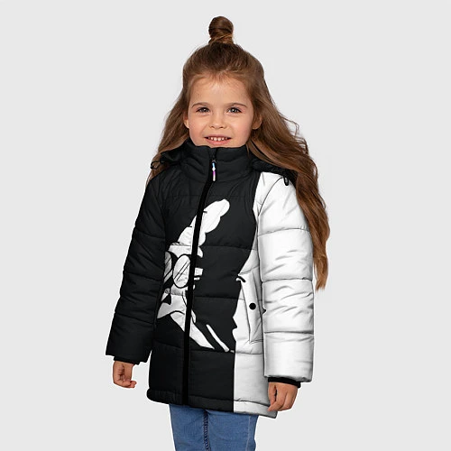 Зимняя куртка для девочки Grandfather: Black & White / 3D-Черный – фото 3