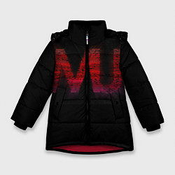 Куртка зимняя для девочки Manchester United team, цвет: 3D-красный