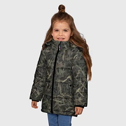 Куртка зимняя для девочки Камуфляж с холодным оружием, цвет: 3D-черный — фото 2
