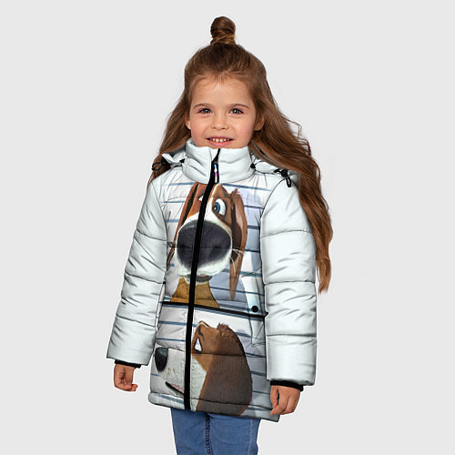 Зимняя куртка для девочки Разыскивается пёс / 3D-Черный – фото 3