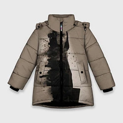 Куртка зимняя для девочки Мистер робот 7, цвет: 3D-черный