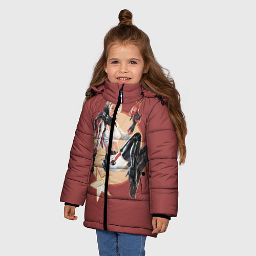 Зимняя куртка для девочки NukaCola / 3D-Черный – фото 3