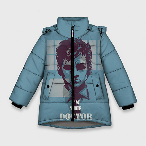Зимняя куртка для девочки I'm the doctor / 3D-Светло-серый – фото 1