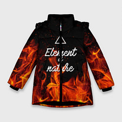 Зимняя куртка для девочки Стихия огня