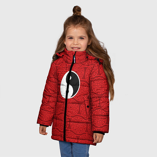 Зимняя куртка для девочки Yin Yang / 3D-Черный – фото 3
