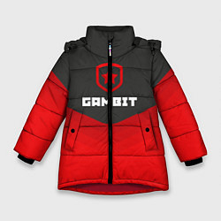 Куртка зимняя для девочки Gambit Gaming Uniform, цвет: 3D-красный