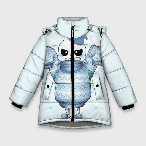 Зимняя куртка для девочки Santa Sans / 3D-Светло-серый – фото 1
