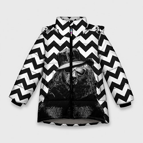 Зимняя куртка для девочки Mr. Bear / 3D-Светло-серый – фото 1