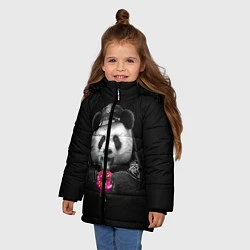 Куртка зимняя для девочки Donut Panda, цвет: 3D-черный — фото 2