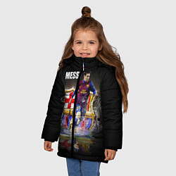 Куртка зимняя для девочки Messi FCB, цвет: 3D-красный — фото 2