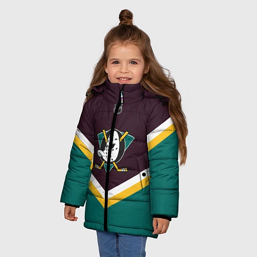 Зимняя куртка для девочки NHL: Anaheim Ducks / 3D-Черный – фото 3