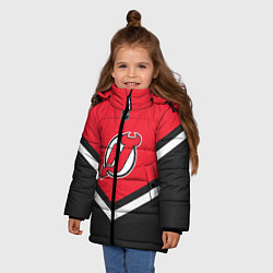 Куртка зимняя для девочки NHL: New Jersey Devils, цвет: 3D-черный — фото 2