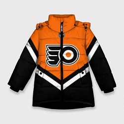 Куртка зимняя для девочки NHL: Philadelphia Flyers, цвет: 3D-черный