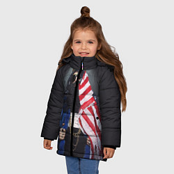 Куртка зимняя для девочки Большой Русский Босс, цвет: 3D-черный — фото 2