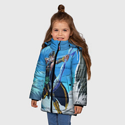 Куртка зимняя для девочки Лучница, цвет: 3D-черный — фото 2