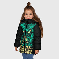 Куртка зимняя для девочки Bring Me The Horizon: Owl, цвет: 3D-черный — фото 2