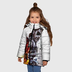 Куртка зимняя для девочки Metal gear solid 2, цвет: 3D-черный — фото 2