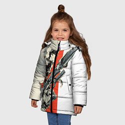 Куртка зимняя для девочки Metal gear solid 3, цвет: 3D-черный — фото 2